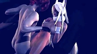 Boku No Hero Academia Hentai - Usagiyama Fucked by two boys and uses their way big boobs - Japanese Asian Manga Anime Film Relaxation Porn